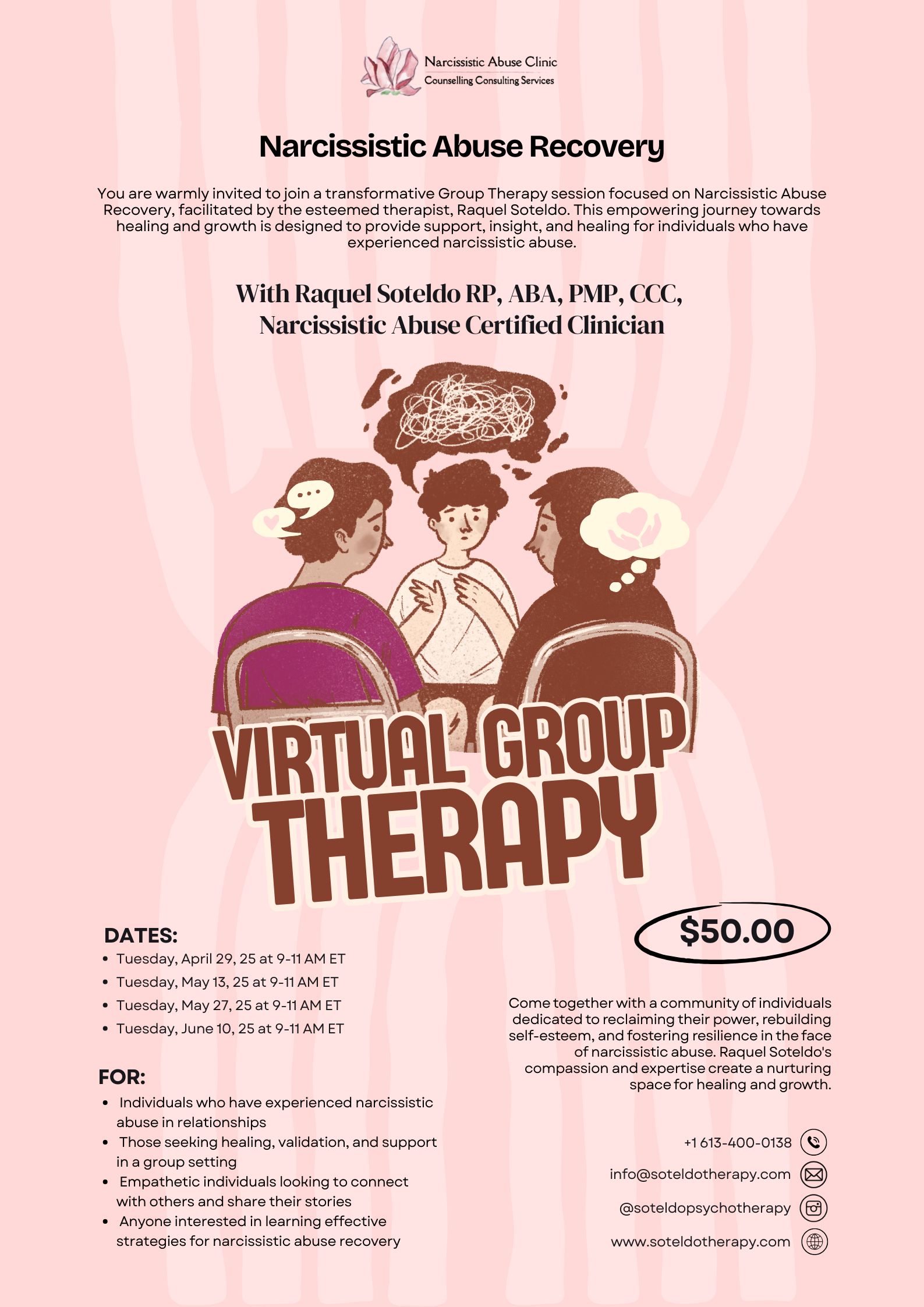 Narcissistic Abuse Recovery Group Therapy